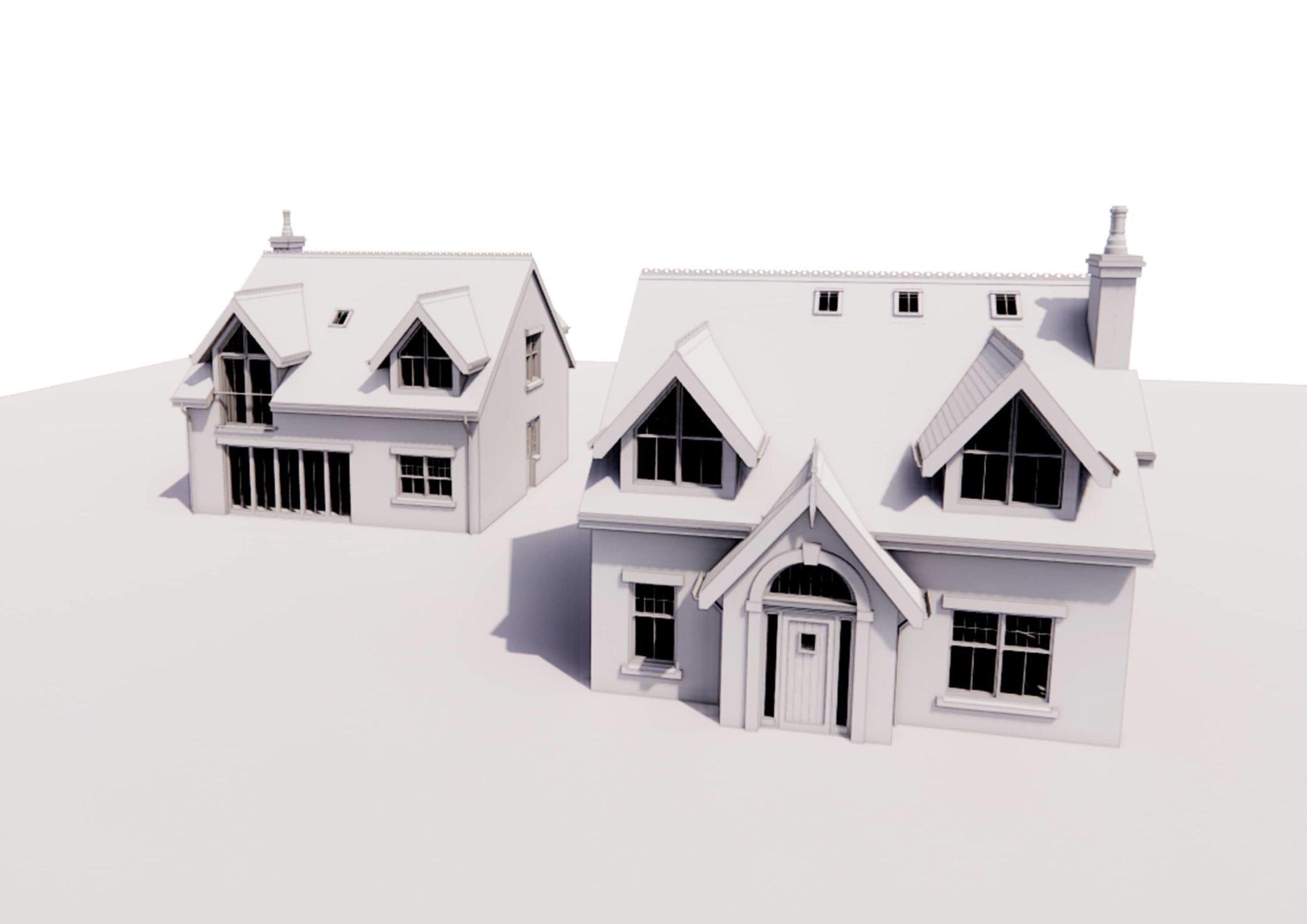 a computer rendered of the concept houses.